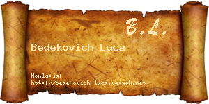 Bedekovich Luca névjegykártya
